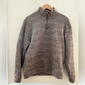 Old Navy Quarter-zip Heathered Brown, Women's Large